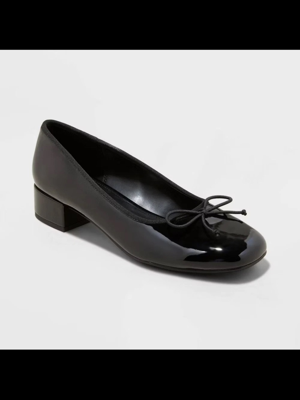 Women Wide Width Joy Ballet Pumps - A New Day Black 8.5W: (wide)